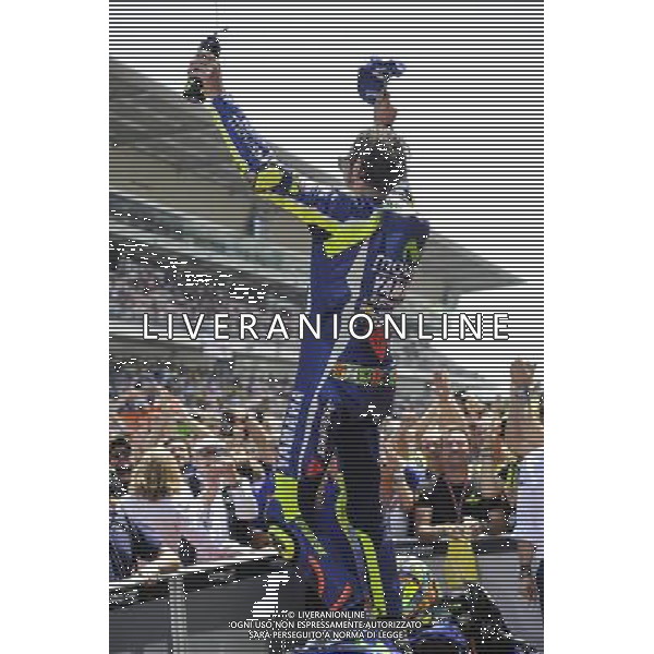 05.06.2016. MontmelÃ², Spagna.Valentino Rossi al parco chiuso. Â©PIAZZOLLA AGENZIA ALDO LIVERANI SAS Montmelo\' Gp Spagna - motomondiale Gran Premio di Catalunya Gara e Podio 05.06.2016