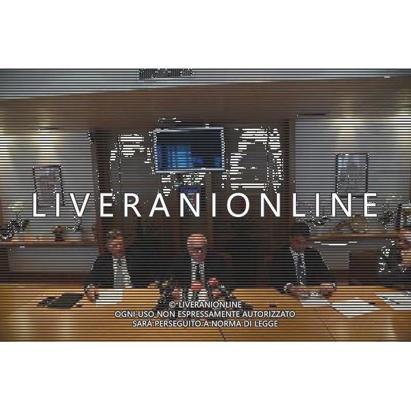 FIGC Consiglio Federale Roma 07.06.2016 - nella foto: Carlo Tavecchio con Antonio Di Sebastiano segretario generale e Michele Uva direttore generale / Ph. Corradetti - AGENZIA ALDO LIVERANI SAS