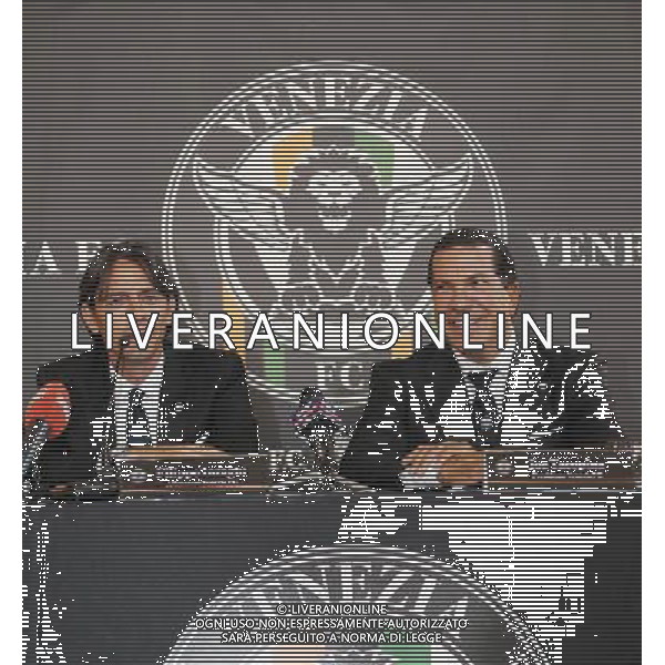 VENEZIA 08-06-2016 PRESENTAZIONE DEL NUOVO ALLENATORE FILIPPO INZAGHI NELLA FOTO FILIPPO INZAGHI CON IL PRESIDENTE JOE TACOPINA FOTO PAOLA GARBUIO-AG ALDO LIVERANI SAS