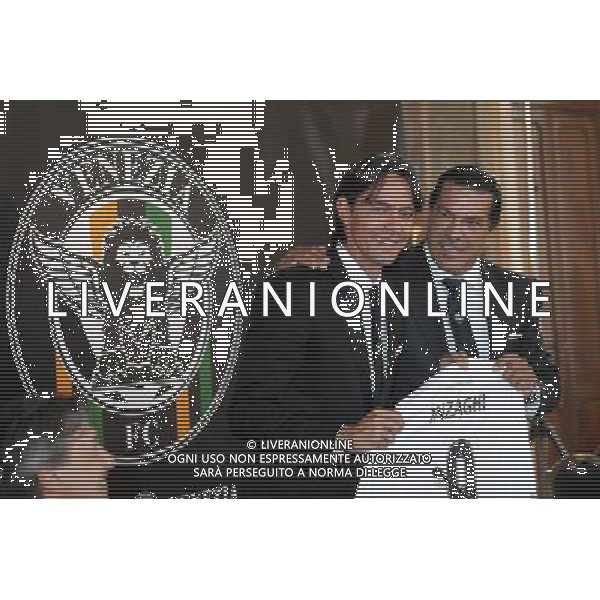 VENEZIA 08-06-2016 PRESENTAZIONE DEL NUOVO ALLENATORE FILIPPO INZAGHI NELLA FOTO FILIPPO INZAGHI CON IL PRESIDENTE JOE TACOPINA FOTO PAOLA GARBUIO-AG ALDO LIVERANI SAS