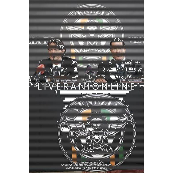 VENEZIA 08-06-2016 PRESENTAZIONE DEL NUOVO ALLENATORE FILIPPO INZAGHI NELLA FOTO FILIPPO INZAGHI CON IL PRESIDENTE JOE TACOPINA FOTO PAOLA GARBUIO-AG ALDO LIVERANI SAS