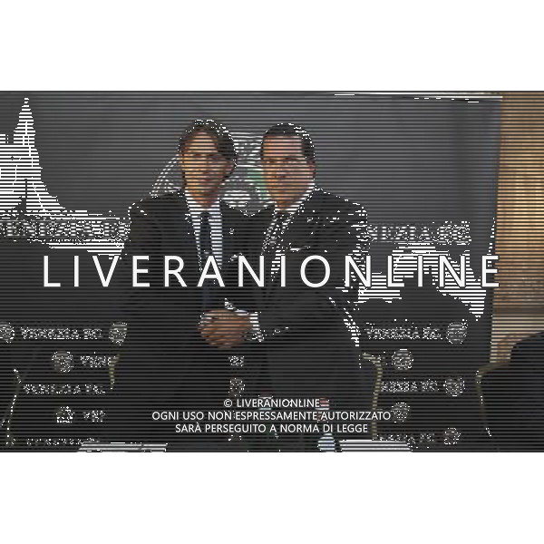 VENEZIA 08-06-2016 PRESENTAZIONE DEL NUOVO ALLENATORE FILIPPO INZAGHI NELLA FOTO FILIPPO INZAGHI CON IL PRESIDENTE JOE TACOPINA FOTO PAOLA GARBUIO-AG ALDO LIVERANI SAS