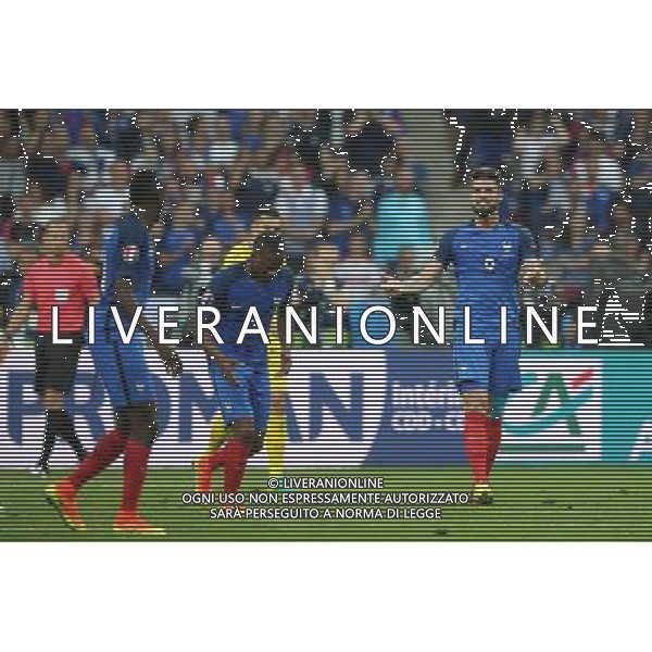 SAINT-DENIS 10.06.2016 MECZ I RUNDA GRUPA A MISTRZOSTW EUROPY 2016: FRANCJA - RUMUNIA --- FIRST ROUND GROUP A UEFA EURO 2016 MATCH: FRANCE - ROMANIA OLIVIER GIROUD FOT. PIOTR KUCZA/NEWSPIX.PL Newspix.pl/ AGENZIA ALDO LIVERANI SAS - ITALY ONLY EDITORIAL USE ONLY - Francia - Romania UEFA Francia EURO 2016 Final Tournament Group Stage A Parigi - 10.06.2016