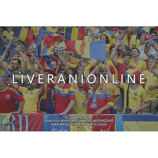 SAINT-DENIS 10.06.2016 MECZ I RUNDA GRUPA A MISTRZOSTW EUROPY 2016: FRANCJA - RUMUNIA --- FIRST ROUND GROUP A UEFA EURO 2016 MATCH: FRANCE - ROMANIA KIBICE RUMUNII - TIFOSI ROMANIA FOT. PIOTR KUCZA/NEWSPIX.PL Newspix.pl/ AGENZIA ALDO LIVERANI SAS - ITALY ONLY EDITORIAL USE ONLY - Francia - Romania UEFA Francia EURO 2016 Final Tournament Group Stage A Parigi - 10.06.2016
