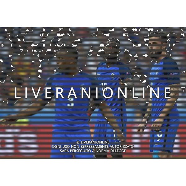 UEFA Francia EURO 2016 Final Tournament Group Stage A Parigi - 10.06.2016 Francia-Romania Nella Foto:pogba giroud evra /Ph.Vitez-Ag. Aldo Liverani