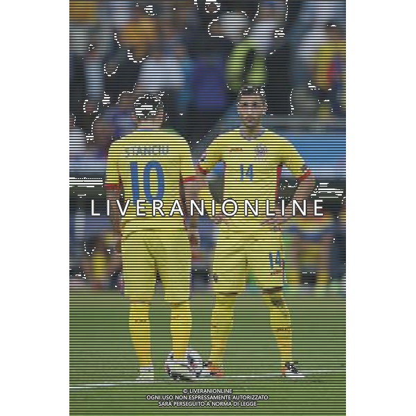 SAINT-DENIS 10.06.2016 MECZ I RUNDA GRUPA A MISTRZOSTW EUROPY 2016: FRANCJA - RUMUNIA --- FIRST ROUND GROUP A UEFA EURO 2016 MATCH: FRANCE - ROMANIA FLORIN ANDONE - STANCIU FOT. PIOTR KUCZA/NEWSPIX.PL Newspix.pl/ AGENZIA ALDO LIVERANI SAS - ITALY ONLY EDITORIAL USE ONLY - Francia - Romania UEFA Francia EURO 2016 Final Tournament Group Stage A Parigi - 10.06.2016