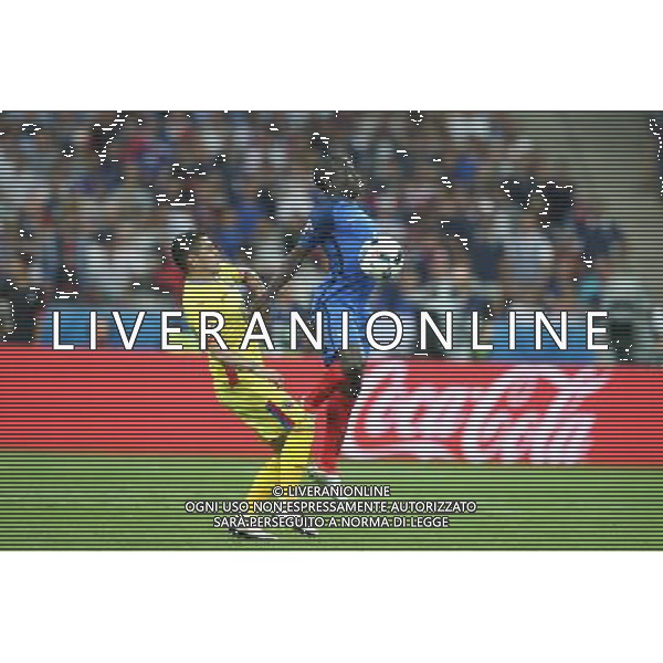 SAINT-DENIS 10.06.2016 MECZ I RUNDA GRUPA A MISTRZOSTW EUROPY 2016: FRANCJA - RUMUNIA --- FIRST ROUND GROUP A UEFA EURO 2016 MATCH: FRANCE - ROMANIA NICOLAE STANCIU N GOLO KANTE FOT. PIOTR KUCZA/NEWSPIX.PL Newspix.pl/ AGENZIA ALDO LIVERANI SAS - ITALY ONLY EDITORIAL USE ONLY - Francia - Romania UEFA Francia EURO 2016 Final Tournament Group Stage A Parigi - 10.06.2016
