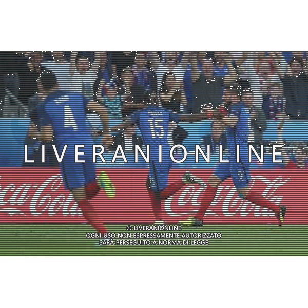 SAINT-DENIS 10.06.2016 MECZ I RUNDA GRUPA A MISTRZOSTW EUROPY 2016: FRANCJA - RUMUNIA --- FIRST ROUND GROUP A UEFA EURO 2016 MATCH: FRANCE - ROMANIA ESULTANZA DOPO IL GOL DI OLIVIER GIROUD FOT. PIOTR KUCZA/NEWSPIX.PL Newspix.pl/ AGENZIA ALDO LIVERANI SAS - ITALY ONLY EDITORIAL USE ONLY - Francia - Romania UEFA Francia EURO 2016 Final Tournament Group Stage A Parigi - 10.06.2016