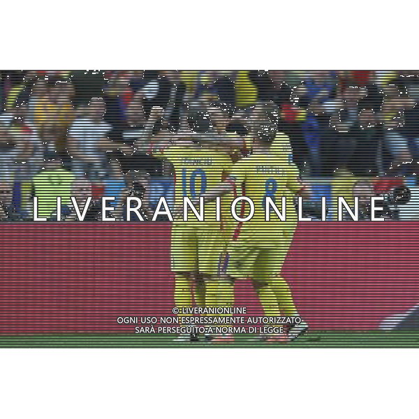 SAINT-DENIS 10.06.2016 MECZ I RUNDA GRUPA A MISTRZOSTW EUROPY 2016: FRANCJA - RUMUNIA --- FIRST ROUND GROUP A UEFA EURO 2016 MATCH: FRANCE - ROMANIA ESULTANZA DOPO IL GOL SU RIGORE DI BOGDAN STANCU FOT. PIOTR KUCZA/NEWSPIX.PL Newspix.pl/ AGENZIA ALDO LIVERANI SAS - ITALY ONLY EDITORIAL USE ONLY - Francia - Romania UEFA Francia EURO 2016 Final Tournament Group Stage A Parigi - 10.06.2016