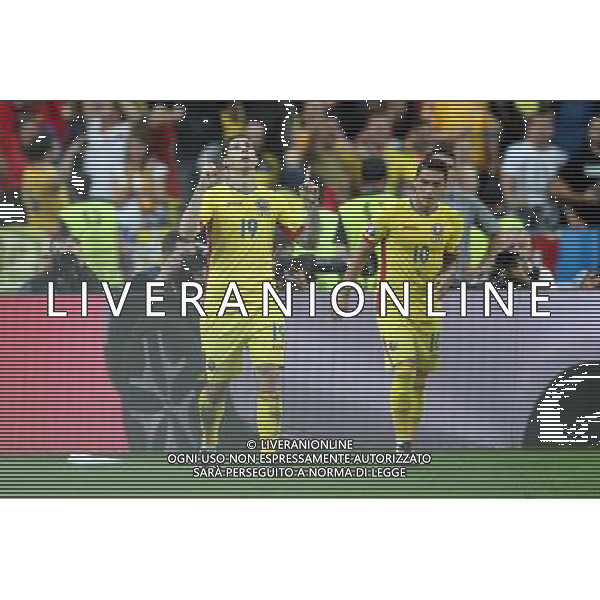 SAINT-DENIS 10.06.2016 MECZ I RUNDA GRUPA A MISTRZOSTW EUROPY 2016: FRANCJA - RUMUNIA --- FIRST ROUND GROUP A UEFA EURO 2016 MATCH: FRANCE - ROMANIA ESULTANZA DOPO IL GOL SU RIGORE DI BOGDAN STANCU NICOLAE STANCIU FOT. PIOTR KUCZA/NEWSPIX.PL Newspix.pl/ AGENZIA ALDO LIVERANI SAS - ITALY ONLY EDITORIAL USE ONLY - Francia - Romania UEFA Francia EURO 2016 Final Tournament Group Stage A Parigi - 10.06.2016