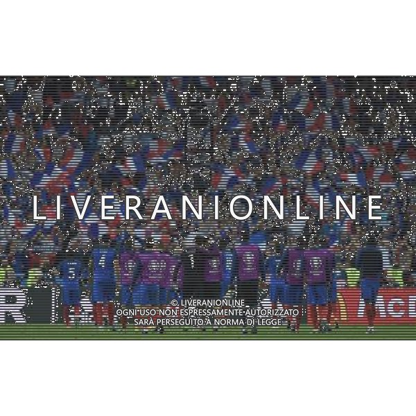 UEFA Francia EURO 2016 Final Tournament Group Stage A Parigi - 10.06.2016 Francia-Romania Nella Foto:i giocatori della francia festeggiano con i tifosi /Ph.Vitez-Ag. Aldo Liverani