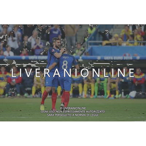 PARYZ 10.06.2016 MECZ I RUNDA GRUPA A MISTRZOSTW EUROPY 2016: FRANCJA - RUMUNIA --- FIRST ROUND GROUP A UEFA EURO 2016 MATCH IN PARIS: FRANCE - ROMANIA DIMITRI PAYET OLIVIER GIROUD - ESULTANZA FOT. PIOTR KUCZA/NEWSPIX.PL Newspix.pl/ AGENZIA ALDO LIVERANI SAS - ITALY ONLY EDITORIAL USE ONLY - Francia - Romania UEFA Francia EURO 2016 Final Tournament Group Stage A Parigi - 10.06.2016