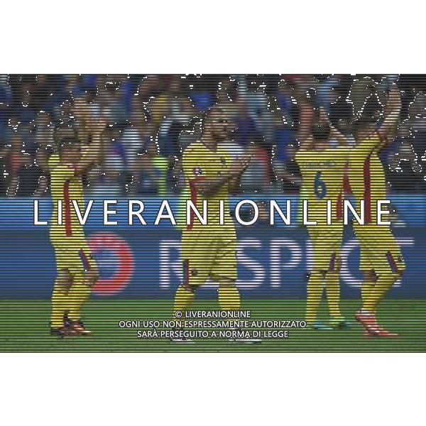 UEFA Francia EURO 2016 Final Tournament Group Stage A Parigi - 10.06.2016 Francia-Romania Nella Foto:Alibec Denis con i compagni /Ph.Vitez-Ag. Aldo Liverani