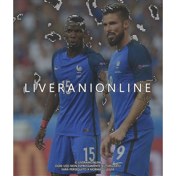 UEFA Francia EURO 2016 Final Tournament Group Stage A Parigi - 10.06.2016 Francia-Romania Nella Foto:Pogba Paul-Giroud Olivier /Ph.Vitez-Ag. Aldo Liverani