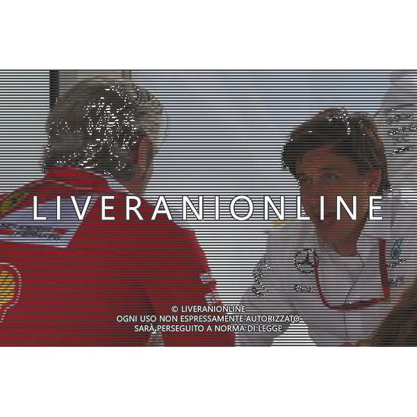 (L to R): Maurizio Arrivabene (ITA) Ferrari Team Principal with Toto Wolff (GER) Mercedes AMG F1 Shareholder and Executive Director. 10.06.2016. Formula 1 World Championship, Rd 7, Canadian Grand Prix, Montreal, Canada, Practice Day. AG ALDO LIVERANI SAS ONLY ITALY