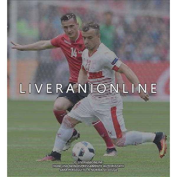 UEFA Francia EURO 2016 Final Tournament Group Stage A Lens - 11.06.2016 Albania-Svizzera Nella Foto:shaqiri-xhaka /Ph.Vitez-Ag. Aldo Liverani