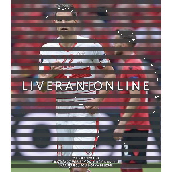 UEFA Francia EURO 2016 Final Tournament Group Stage A Lens - 11.06.2016 Albania-Svizzera Nella Foto:schar esulta /Ph.Vitez-Ag. Aldo Liverani