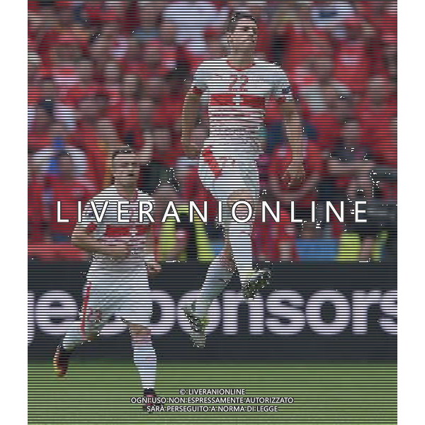 UEFA Francia EURO 2016 Final Tournament Group Stage A Lens - 11.06.2016 Albania-Svizzera Nella Foto:schar esulta /Ph.Vitez-Ag. Aldo Liverani