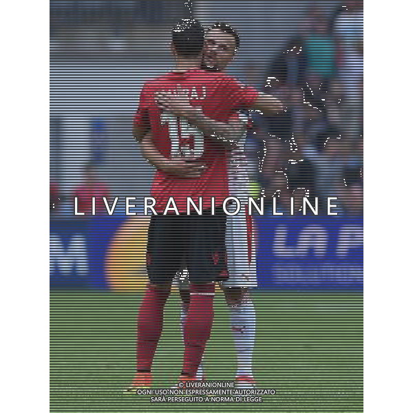 UEFA Francia EURO 2016 Final Tournament Group Stage A Lens - 11.06.2016 Albania-Svizzera Nella Foto:abbraccio finale mavraj-seferovic /Ph.Vitez-Ag. Aldo Liverani