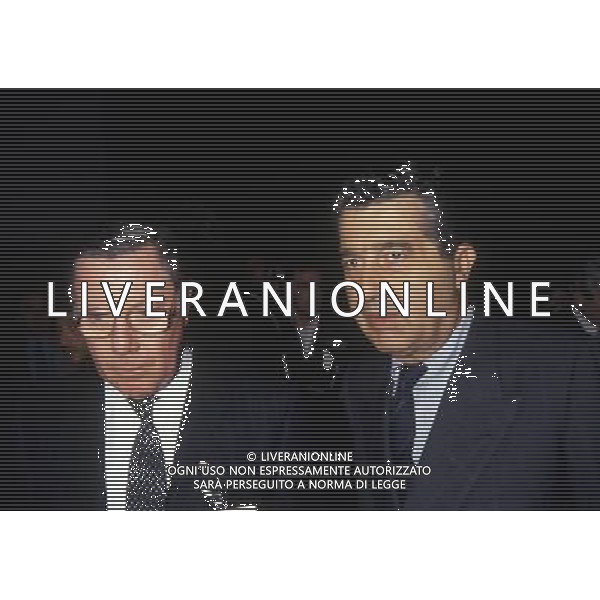 RETROSPETTIVA CARLO DE BENEDETTI IMPRENDITORE INDUSTRIALE NELLA FOTO CARLO DE BENEDETTI CON SERGIO PININFARINA AG ALDO LIVERANI SAS