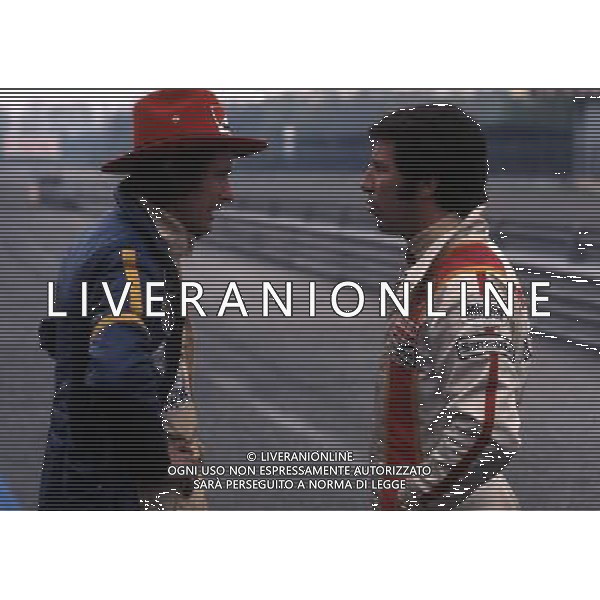 RETROSPETTIVA MARIO ANDRETTI PILOTA NELLA FOTO MARIO ANDRETTI CON ARTURO MERZARIO AG ALDO LIVERANI SAS