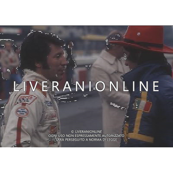 RETROSPETTIVA MARIO ANDRETTI PILOTA NELLA FOTO MARIO ANDRETTI CON ARTURO MERZARIO AG ALDO LIVERANI SAS