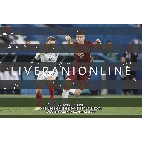 MARSYLIA 2016.06.11 MISTRZOSTWA EUROPY EURO 2016 FRANCJA PILKA NOZNA ANGLIA - ROSJA MECZ NZ ADAM LALLANA ANGLIA ALEKSANDR GOLOVIN ROSJA FOT MICHAL STAWOWIAK / FOKUSMEDIA.COM.PL / NEWSPIX.PL --- Newspix.pl AG ALDO LIVERANI SAS ONLY ITALY EURO 2016 INGHILTERRA RUSSIA