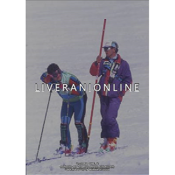 RETROSPETTIVA GUSTAV THOENI SCI NELLA FOTO GUSTAV THOENI CON ALBERTO TOMBA AG ALDO LIVERANI SAS