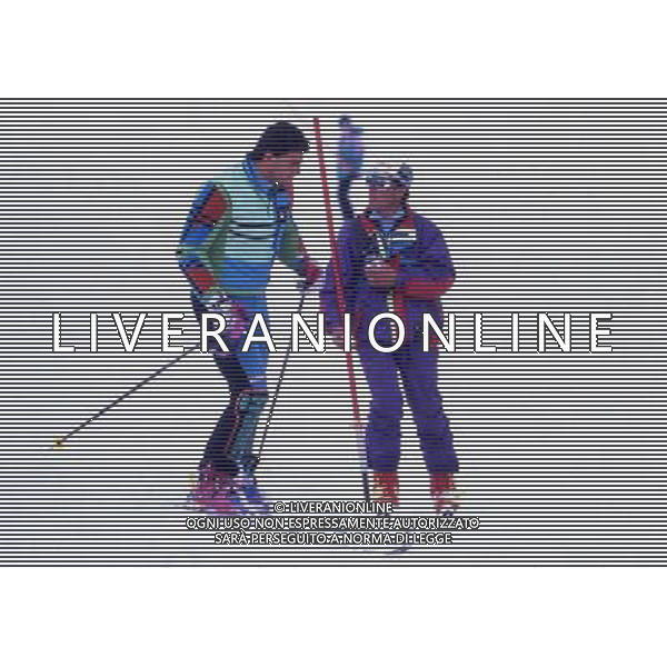 RETROSPETTIVA GUSTAV THOENI SCI NELLA FOTO GUSTAV THOENI CON ALBERTO TOMBA AG ALDO LIVERANI SAS