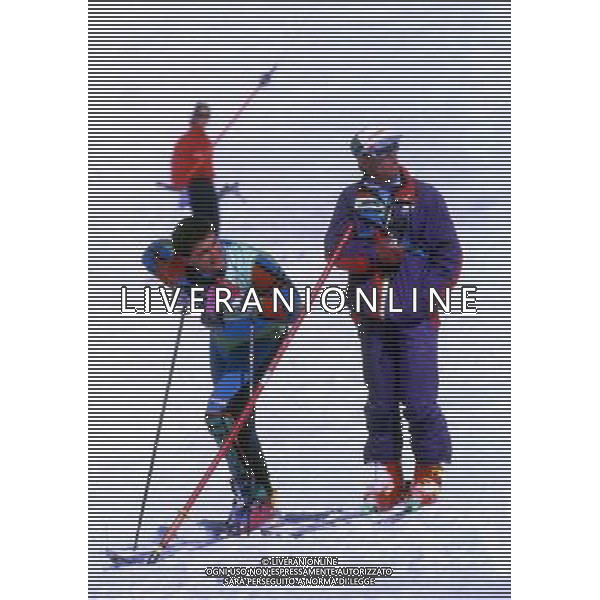 RETROSPETTIVA GUSTAV THOENI SCI NELLA FOTO GUSTAV THOENI CON ALBERTO TOMBA AG ALDO LIVERANI SAS