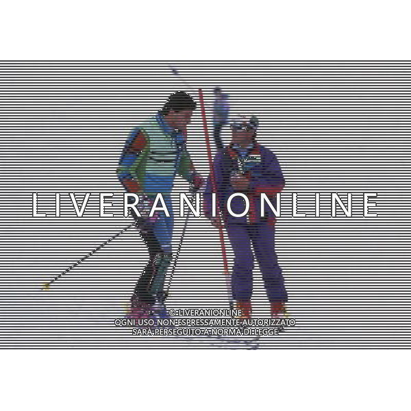 RETROSPETTIVA GUSTAV THOENI SCI NELLA FOTO GUSTAV THOENI CON ALBERTO TOMBA AG ALDO LIVERANI SAS