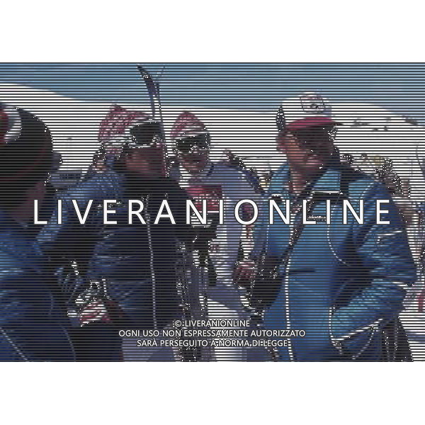 RETROSPETTIVA GUSTAV THOENI SCI NELLA FOTO GUSTAV THOENI CON MARIO COTELLI AG ALDO LIVERANI SAS