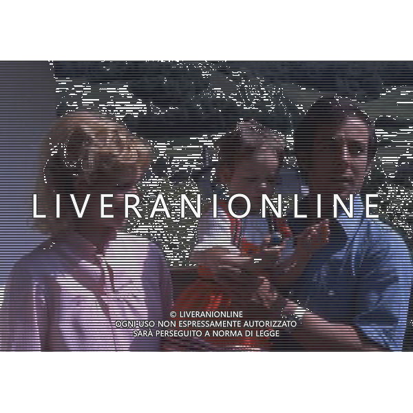 RETROSPETTIVA GUSTAV THOENI SCI NELLA FOTO GUSTAV THOENI CON LA MOGLIE E FIGLIA AG ALDO LIVERANI SAS