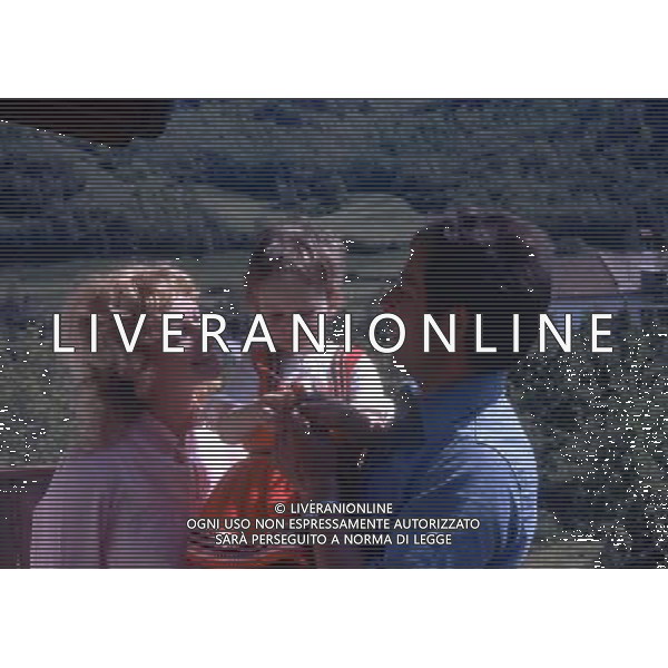 RETROSPETTIVA GUSTAV THOENI SCI NELLA FOTO GUSTAV THOENI CON LA MOGLIE E FIGLIA AG ALDO LIVERANI SAS