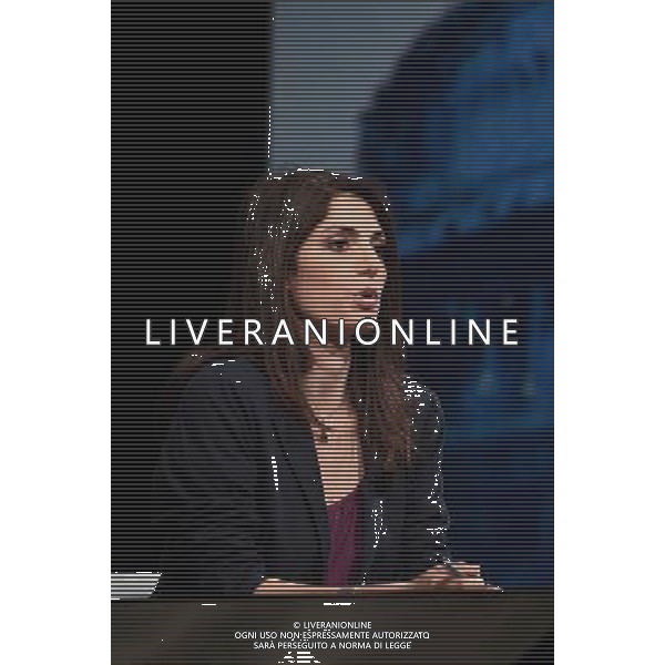 Trrasmissione TV \' In Mezzora \' Roma - 12.06.2016 - Studi Rai Teulada - nella foto: Virginia Raggi / Ph. Corradetti - AGENZIA ALDO LIVERANI SAS