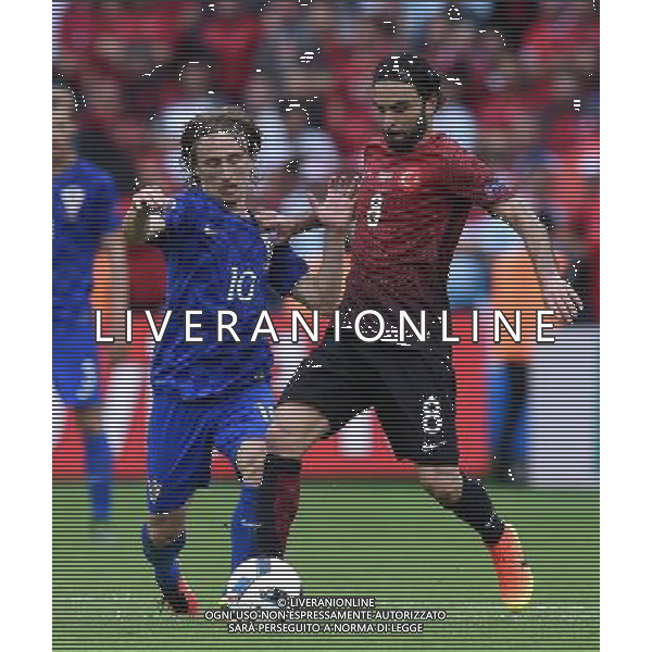 UEFA Francia EURO 2016 Final Tournament Group Stage D Parigi - 12.06.2016 Turchia-Croazia Nella Foto:modric inan /Ph.Vitez-Ag. Aldo Liverani