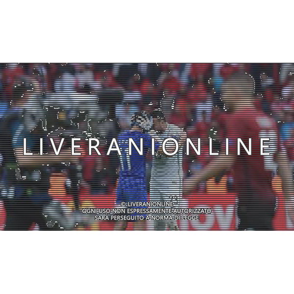 UEFA Francia EURO 2016 Final Tournament Group Stage D Parigi - 12.06.2016 Turchia-Croazia Nella Foto: esultanza di srna e subasic che festeggiano la vittoria a fine partita /Ph.Vitez-Ag. Aldo Liverani