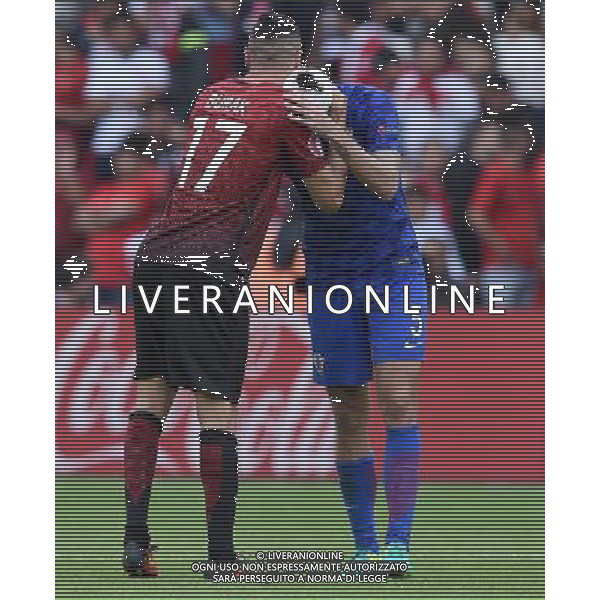 UEFA Francia EURO 2016 Final Tournament Group Stage D Parigi - 12.06.2016 Turchia-Croazia Nella Foto: esultanza di yilmaz e corluka a fine partita /Ph.Vitez-Ag. Aldo Liverani