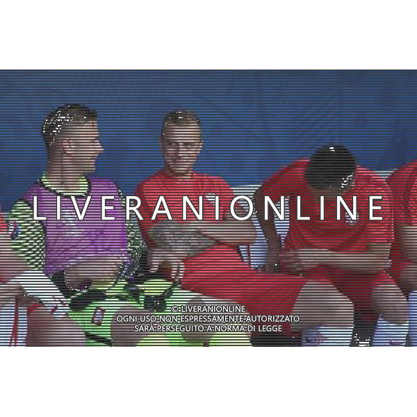 NICEA 12.06.2016 MECZ I RUNDA GRUPA C MISTRZOSTW EUROPY 2016: POLSKA - IRLANDIA POLNOCNA --- FIRST ROUND GROUP C UEFA EURO 2016 MATCH IN NICE: POLAND - NORTHERN IRELAND ARTUR BORUC KAMIL GROSICKI IN PANCHINA FOT. PIOTR KUCZA/NEWSPIX.PL --- Newspix.pl / AGENZIA ALDO LIVERANI SAS - ITALY ONLY EDITORIAL USE ONLY / AGENZIA ALDO LIVERANI SAS - ITALY ONLY EDITORIAL USE ONLY - Polonia - Irlanda del Nord UEFA Francia EURO 2016 Final Tournament Group Stage C Nizza - 12.06.2016