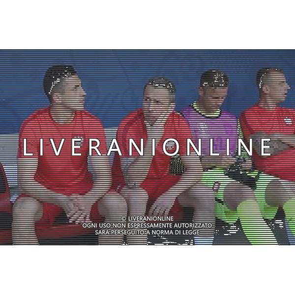 NICEA 12.06.2016 MECZ I RUNDA GRUPA C MISTRZOSTW EUROPY 2016: POLSKA - IRLANDIA POLNOCNA --- FIRST ROUND GROUP C UEFA EURO 2016 MATCH IN NICE: POLAND - NORTHERN IRELAND TOMASZ JODLOWIEC JAKUB WAWRZYNIAK ARTUR BORUC IN PANCHINA FOT. PIOTR KUCZA/NEWSPIX.PL --- Newspix.pl / AGENZIA ALDO LIVERANI SAS - ITALY ONLY EDITORIAL USE ONLY / AGENZIA ALDO LIVERANI SAS - ITALY ONLY EDITORIAL USE ONLY - Polonia - Irlanda del Nord UEFA Francia EURO 2016 Final Tournament Group Stage C Nizza - 12.06.2016