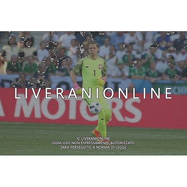 NICEA 12.06.2016 MECZ I RUNDA GRUPA C MISTRZOSTW EUROPY 2016: POLSKA - IRLANDIA POLNOCNA --- FIRST ROUND GROUP C UEFA EURO 2016 MATCH IN NICE: POLAND - NORTHERN IRELAND WOJCIECH SZCZESNY FOT. PIOTR KUCZA/NEWSPIX.PL --- Newspix.pl / AGENZIA ALDO LIVERANI SAS - ITALY ONLY EDITORIAL USE ONLY / AGENZIA ALDO LIVERANI SAS - ITALY ONLY EDITORIAL USE ONLY - Polonia - Irlanda del Nord UEFA Francia EURO 2016 Final Tournament Group Stage C Nizza - 12.06.2016