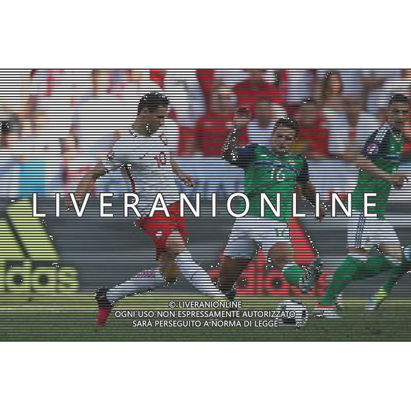 12.06.2016 NICEA, FRANCJA (NICE, FRANCE) PILKA NOZNA (FOOTBALL) UEFA EURO 2016 MISTRZOSTWA EUROPY W PILCE NOZNEJ (UEFA EURO 2016) GRUPA C (GROUP C) MECZ POLSKA - IRLANDIA POLNOCNA (GAME POLAND - NORTHERN IRELAND) NZ GRZEGORZ KRYCHOWIAK, OLIVER NORWOOD FOTO LUKASZ GROCHALA/CYFRASPORT / NEWSPIX.PL --- Newspix.pl / AGENZIA ALDO LIVERANI SAS - ITALY ONLY EDITORIAL USE ONLY / AGENZIA ALDO LIVERANI SAS - ITALY ONLY EDITORIAL USE ONLY - Polonia - Irlanda del Nord UEFA Francia EURO 2016 Final Tournament Group Stage C Nizza - 12.06.2016