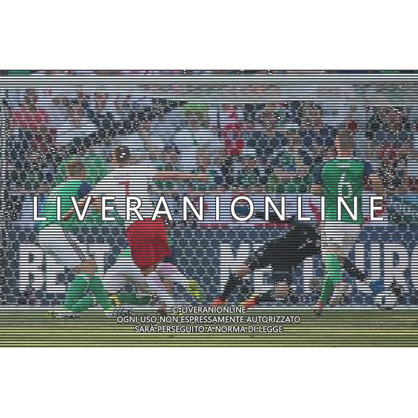 NICEA 12.06.2016 MECZ I RUNDA GRUPA C MISTRZOSTW EUROPY 2016: POLSKA - IRLANDIA POLNOCNA --- FIRST ROUND GROUP C UEFA EURO 2016 MATCH IN NICE: POLAND - NORTHERN IRELAND ARKADIUSZ MILIK GOL FOT. PIOTR KUCZA/NEWSPIX.PL --- Newspix.pl / AGENZIA ALDO LIVERANI SAS - ITALY ONLY EDITORIAL USE ONLY - Polonia - Irlanda del Nord UEFA Francia EURO 2016 Final Tournament Group Stage C Nizza - 12.06.2016