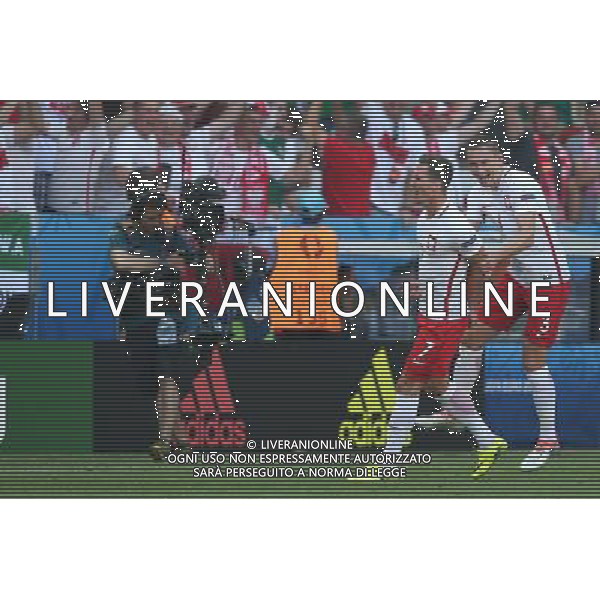 NICEA 12.06.2016 MECZ I RUNDA GRUPA C MISTRZOSTW EUROPY 2016: POLSKA - IRLANDIA POLNOCNA --- FIRST ROUND GROUP C UEFA EURO 2016 MATCH IN NICE: POLAND - NORTHERN IRELAND ARKADIUSZ MILIK ARTUR JEDRZEJCZYK - ESULTANZA DOPO IL GOL FOT. PIOTR KUCZA/NEWSPIX.PL --- Newspix.pl / AGENZIA ALDO LIVERANI SAS - ITALY ONLY EDITORIAL USE ONLY - Polonia - Irlanda del Nord UEFA Francia EURO 2016 Final Tournament Group Stage C Nizza - 12.06.2016