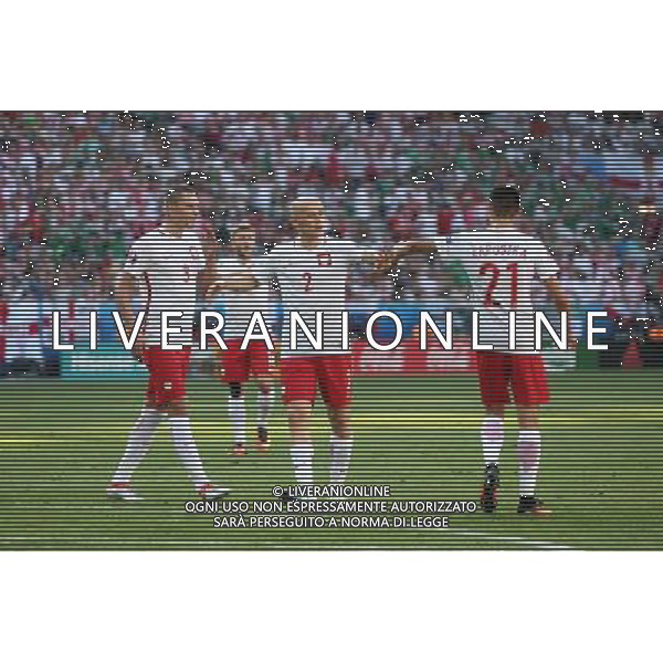 NICEA 12.06.2016 MECZ I RUNDA GRUPA C MISTRZOSTW EUROPY 2016: POLSKA - IRLANDIA POLNOCNA --- FIRST ROUND GROUP C UEFA EURO 2016 MATCH IN NICE: POLAND - NORTHERN IRELAND ARTUR JEDRZEJCZYK BARTOSZ KAPUSTKA MICHAL PAZDAN FOT. PIOTR KUCZA/NEWSPIX.PL --- Newspix.pl / AGENZIA ALDO LIVERANI SAS - ITALY ONLY EDITORIAL USE ONLY - Polonia - Irlanda del Nord UEFA Francia EURO 2016 Final Tournament Group Stage C Nizza - 12.06.2016