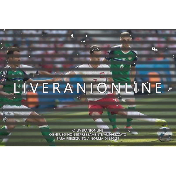 2016.06.12 NICEA PILKA NOZNA I RUNDA GRUPA C MISTRZOSTW EUROPY 2016 POLSKA - IRLANDIA POLNOCNA FIRST ROUND GROUP C UEFA EURO 2016 MATCH IN NICE POLAND - NORTHERN IRELAND N/z ARKADIUSZ MILIK Foto PressFocus / NEWSPIX.PL --- Newspix.pl / AGENZIA ALDO LIVERANI SAS - ITALY ONLY EDITORIAL USE ONLY - Polonia - Irlanda del Nord UEFA Francia EURO 2016 Final Tournament Group Stage C Nizza - 12.06.2016