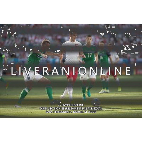 2016.06.12 NICEA PILKA NOZNA I RUNDA GRUPA C MISTRZOSTW EUROPY 2016 POLSKA - IRLANDIA POLNOCNA FIRST ROUND GROUP C UEFA EURO 2016 MATCH IN NICE POLAND - NORTHERN IRELAND N/z ARKADIUSZ MILIK Foto PressFocus / NEWSPIX.PL --- Newspix.pl / AGENZIA ALDO LIVERANI SAS - ITALY ONLY EDITORIAL USE ONLY - Polonia - Irlanda del Nord UEFA Francia EURO 2016 Final Tournament Group Stage C Nizza - 12.06.2016