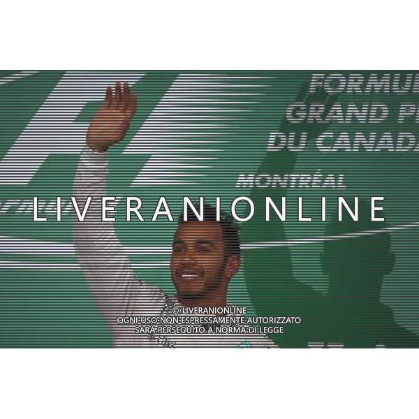 1st for Lewis Hamilton (GBR) Mercedes AMG F1 W07. 12.06.2016. Formula 1 World Championship, Rd 7, Canadian Grand Prix, Montreal, Canada, Race Day. AG ALDO LIVERANI SAS ONLY ITALY