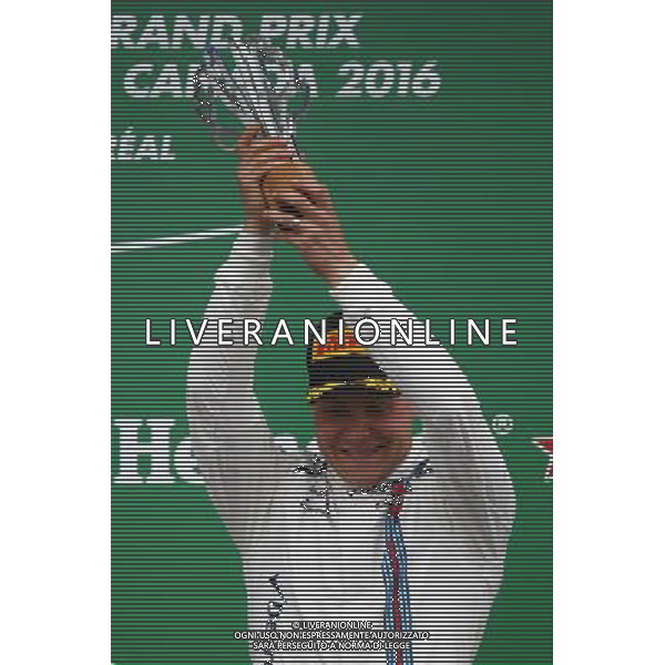 3rd place Valtteri Bottas (FIN) Williams Martini Racing FW38. 12.06.2016. Formula 1 World Championship, Rd 7, Canadian Grand Prix, Montreal, Canada, Race Day. AG ALDO LIVERANI SAS ONLY ITALY