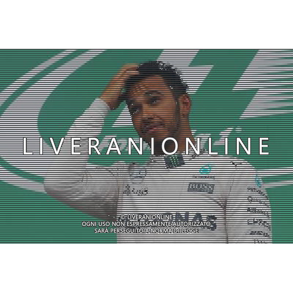 Race winner Lewis Hamilton (GBR) Mercedes AMG F1 celebrates on the podium. 12.06.2016. Formula 1 World Championship, Rd 7, Canadian Grand Prix, Montreal, Canada, Race Day. AG ALDO LIVERANI SAS ONLY ITALY
